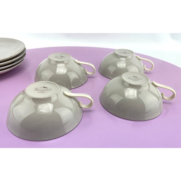 Vintage 50s cups and saucers set, Encore Franciscan fine china, tea for 2 - Picture 6 of 10